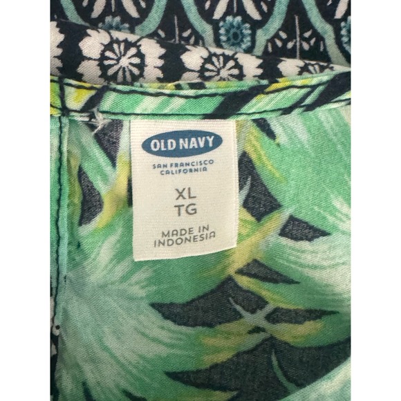 Women's Old Navy Palm Leaf Tank Sz XL - Picture 5 of 10